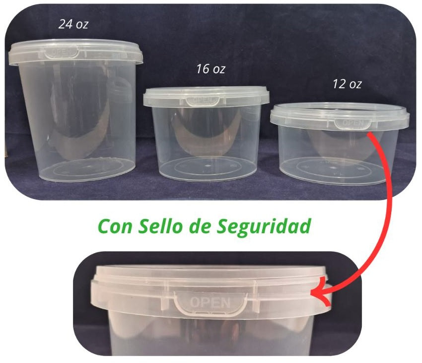 Pote redondo con sello 24 Oz /720ml x60 und