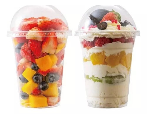 Vaso Pet 16 Oz/ 500ml Tapa Domo Sin Hoyo