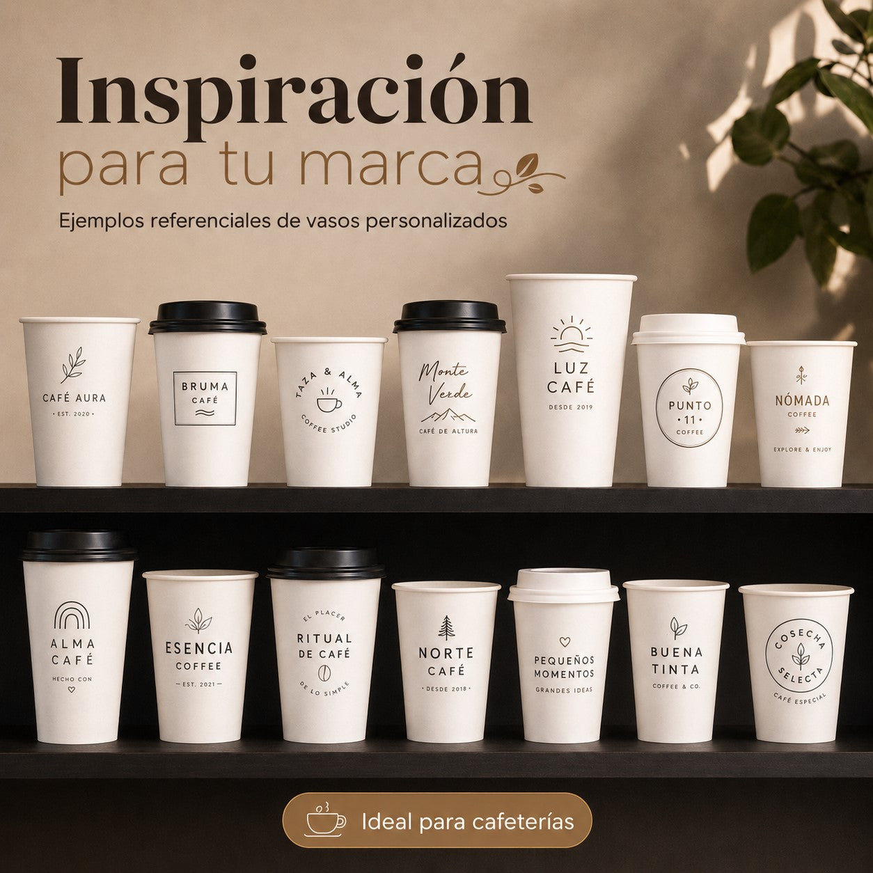 Vaso Doble Pared con Logo 12 Oz x3.000 und