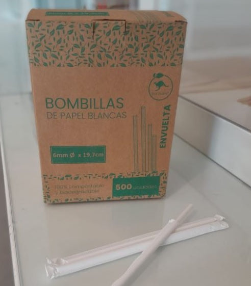 Bombilla Ecológica 6mm Blanca x500 und