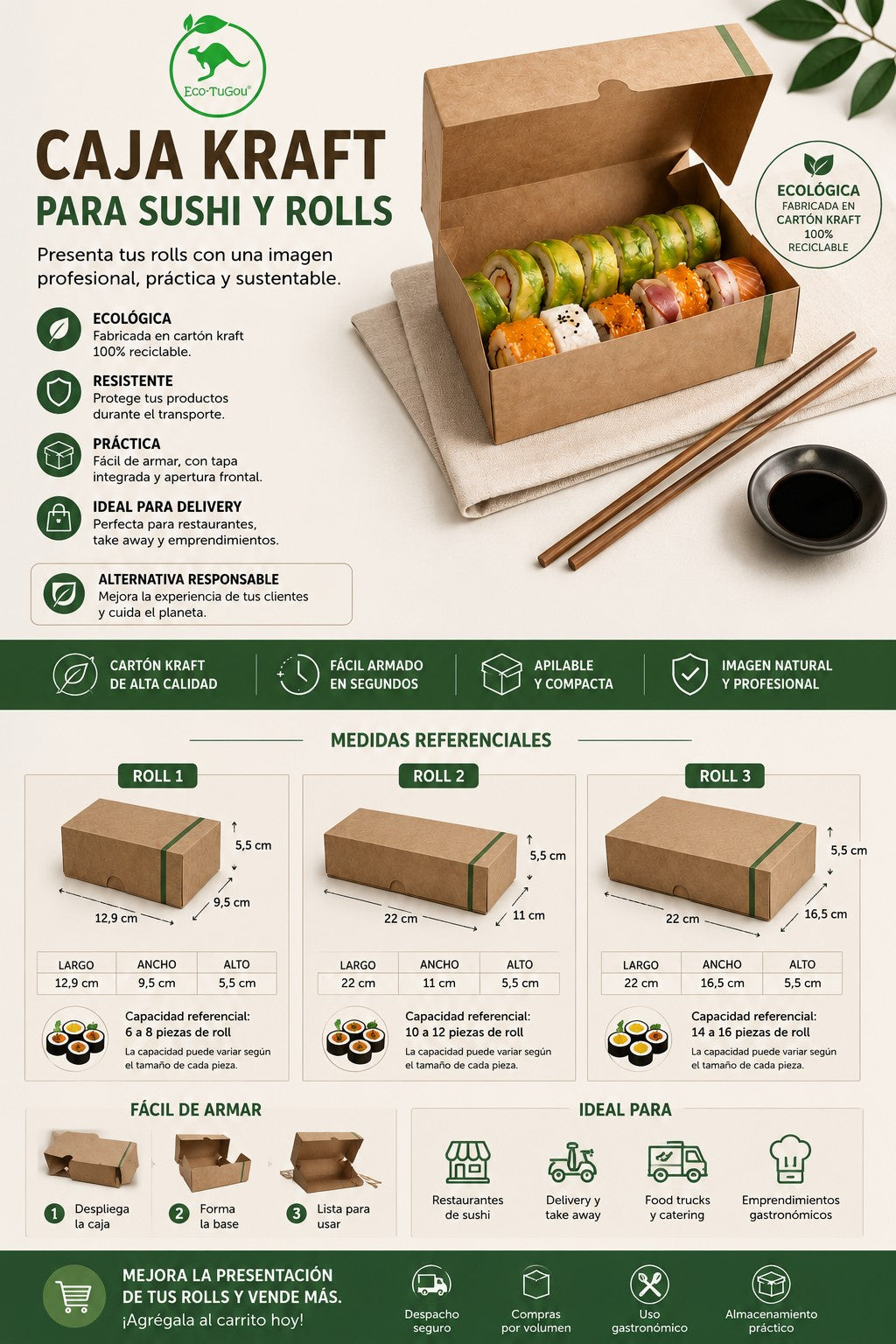 Kraft Delivery 2 Roll - x100 und