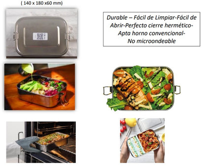 Lonchera Acero Inoxidable 1.200ml