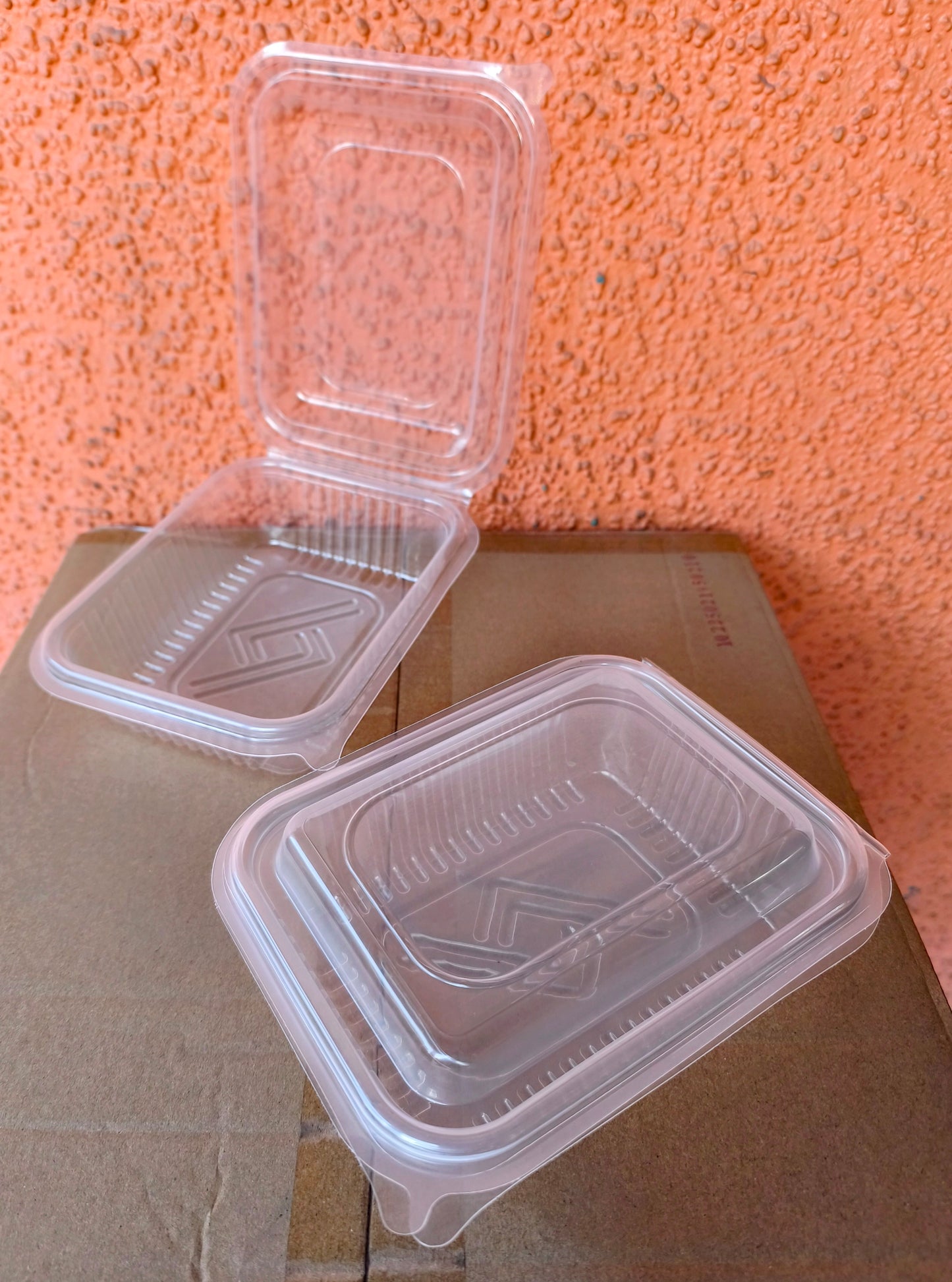 Envase Tapa Bisagra Microondeable 800cc x100 und