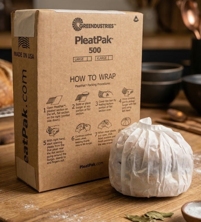PleatPak® Envoltorio Americano para Hamburguesas x500 und – Talla L