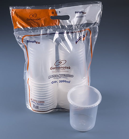 Pote con tapa 2.000ml