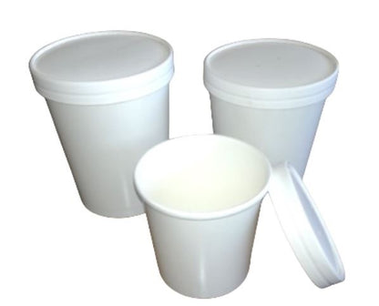 Pote Blanco Con Tapa | 32 Oz
