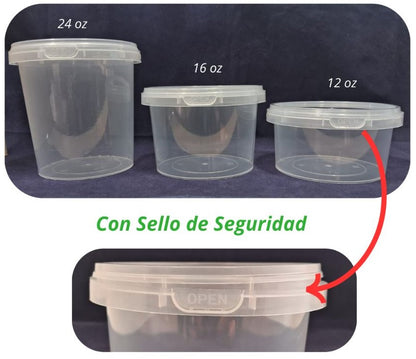 Pote redondo con sello 16 Oz /480ml x60 und