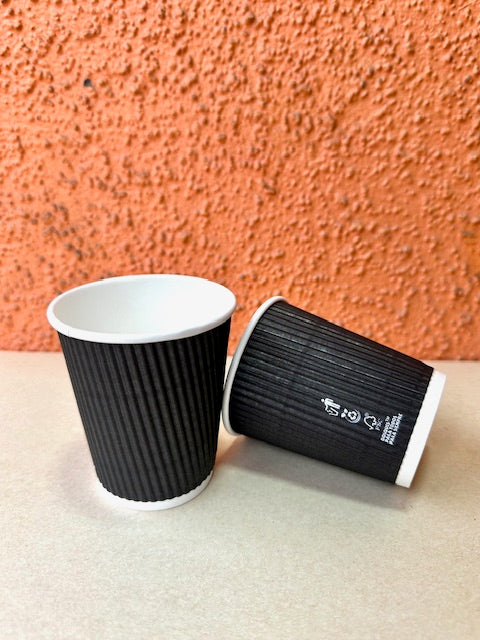 Vaso ripple negro 8 oz