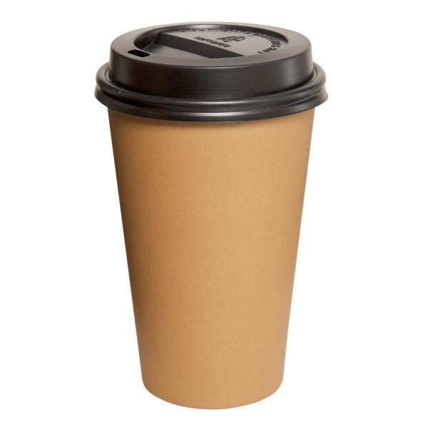 Vaso Polipapel Kraft + Tapa 16 Oz x200 und