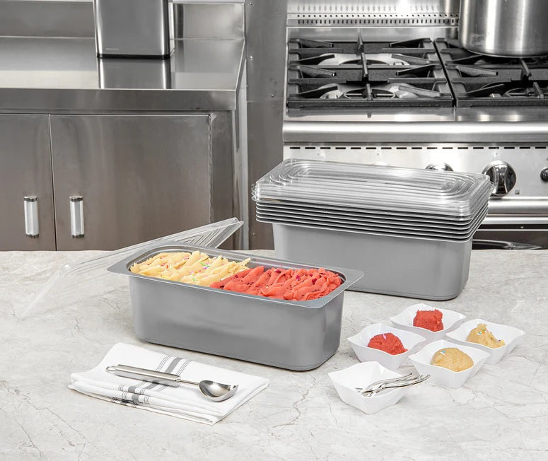 Cubeta - Bacha Gris Con Tapa 5 Litros x100 und