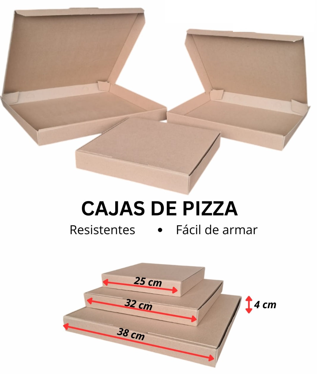 Caja Pizza Kraft 25x25