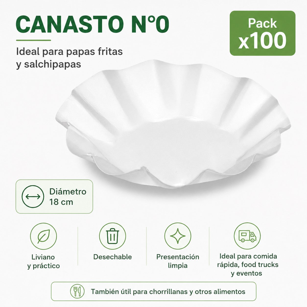 Canasto N°0 x100 und