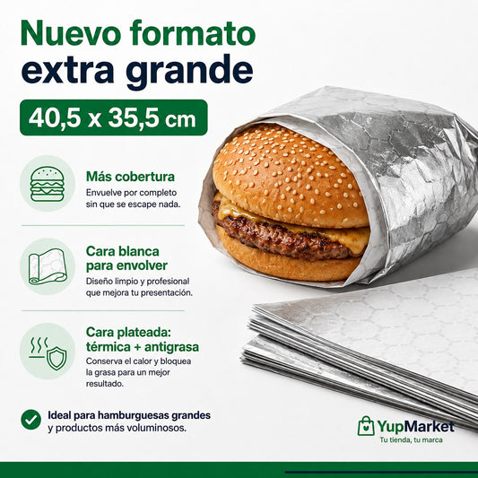 Metalizado 40,5x35,5 Antigrasa x500 und