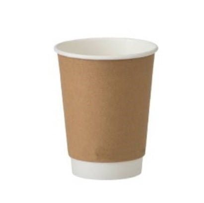 Vaso Doble Pared Kraft 8 Oz x100 und