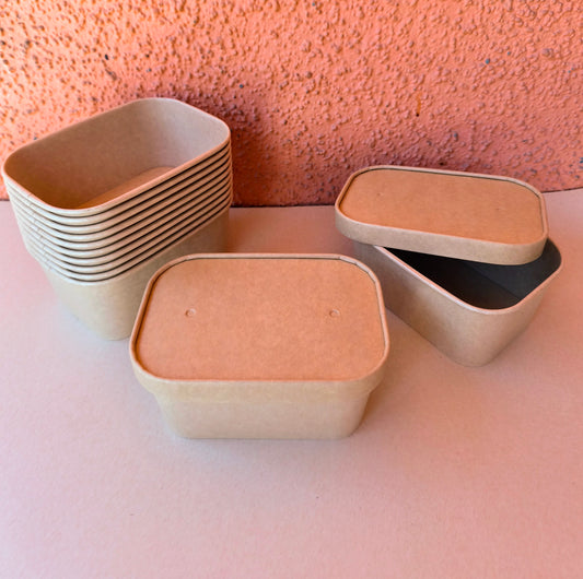 Envase Kraft Premium 32 OZ Con Tapa Polipapel