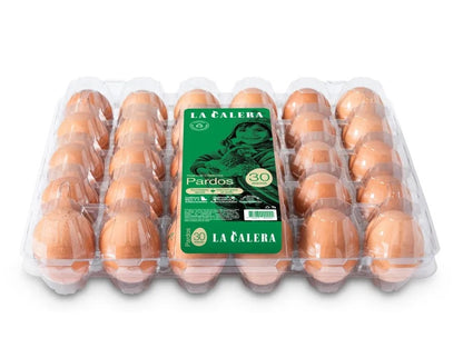 Bandeja PET 30 huevos: Base + tapa transparente x100 und