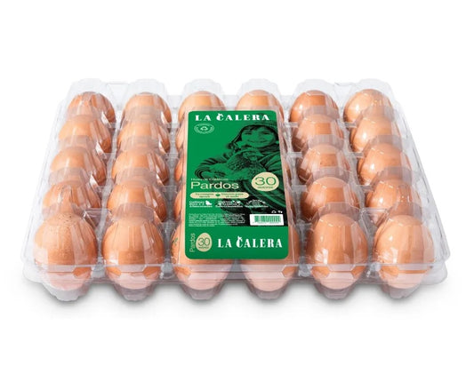 Bandeja PET 30 huevos: Base + tapa transparente x100 und