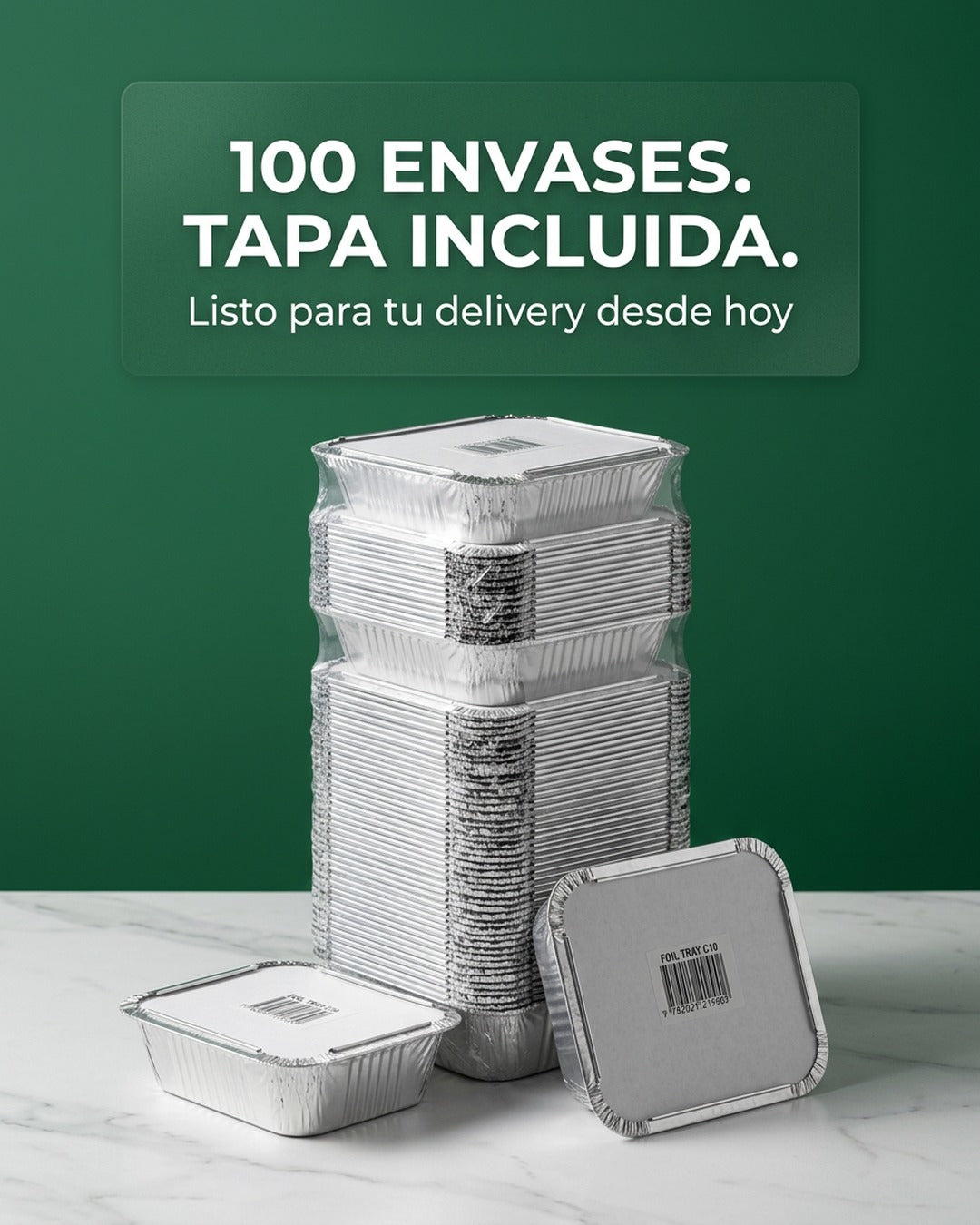 Envase C10 Tapa Cartón 500ml x100 und