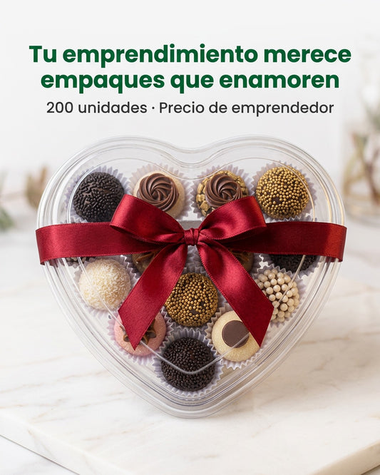 Envase Forma de Corazón x200 und