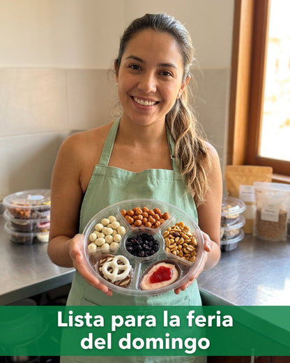 Bandeja Con Tapa 4 Divisiones x100 und