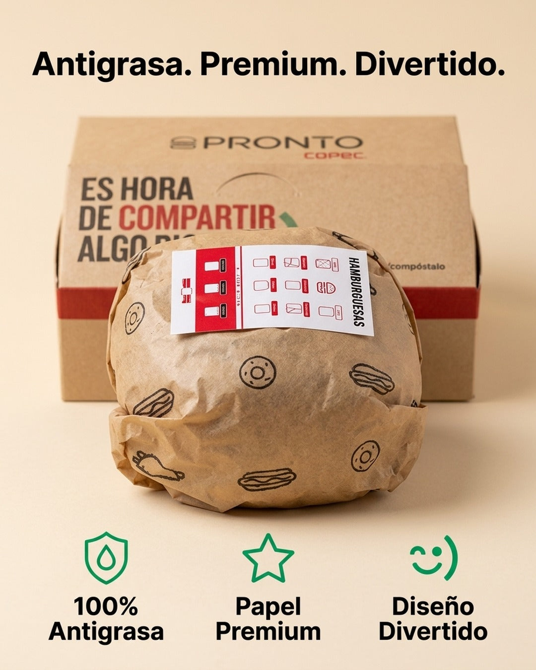 Antigrasa 33x37 Tipo Pronto COPEC Kraft x1.000 und