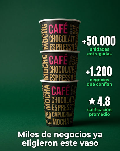 Vaso Polipapel Diseño 8 Oz x100 und