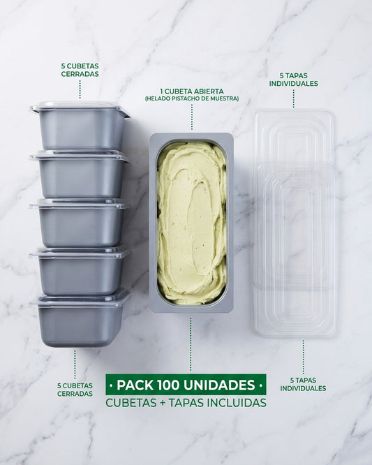 Cubeta - Bacha Gris Con Tapa 5 Litros x100 und