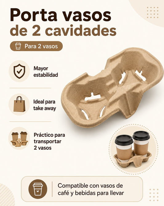 Portavaso 2 Cavidades x150 und