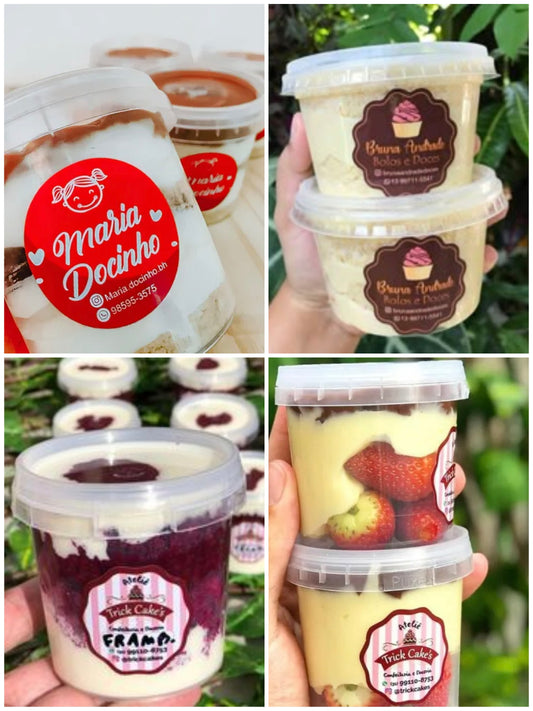 Pote redondo con sello 24 Oz /720ml x60 und